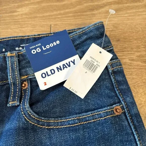 OG Loose jeans Old Navy Size 2 NWT - Picture 4 of 5